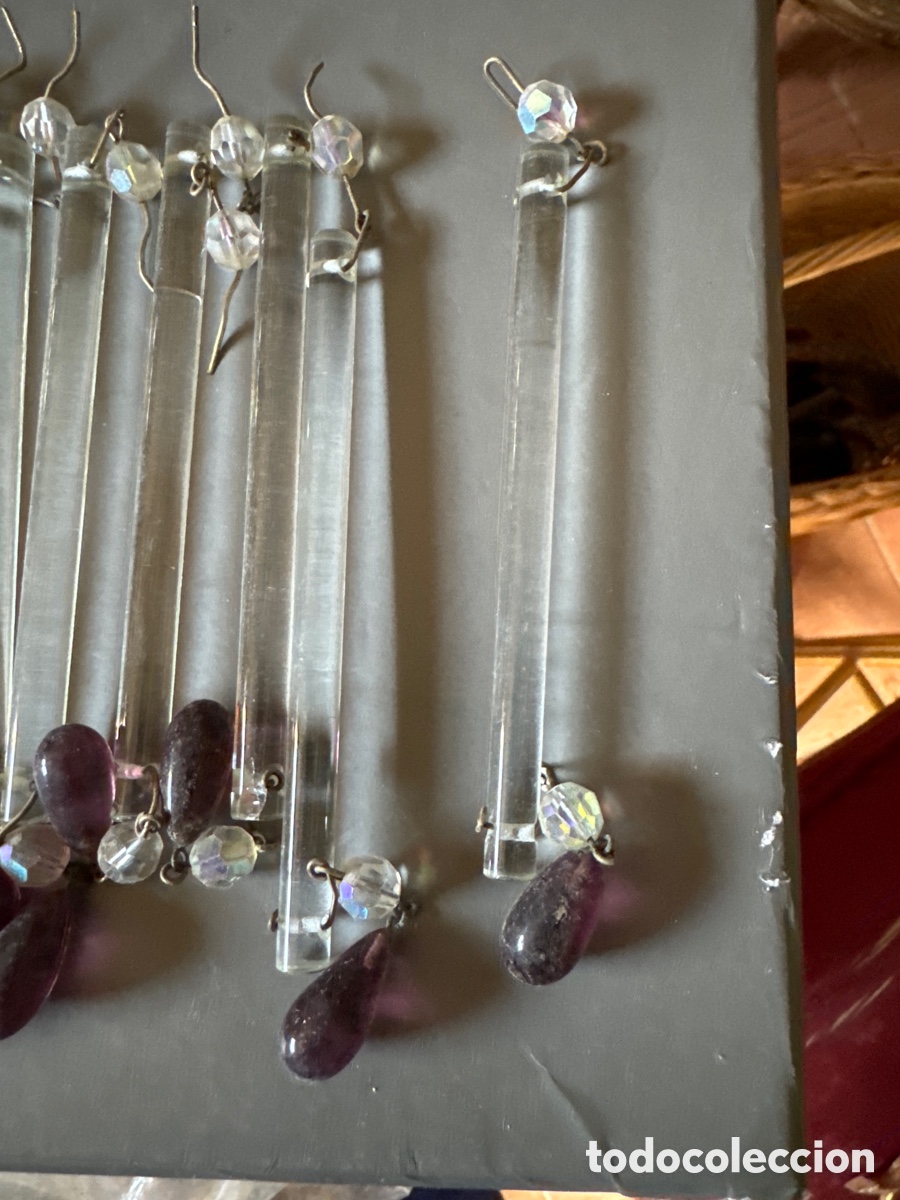 Vintage: Piezas de cristal para l&aacute;mpara - Foto 2