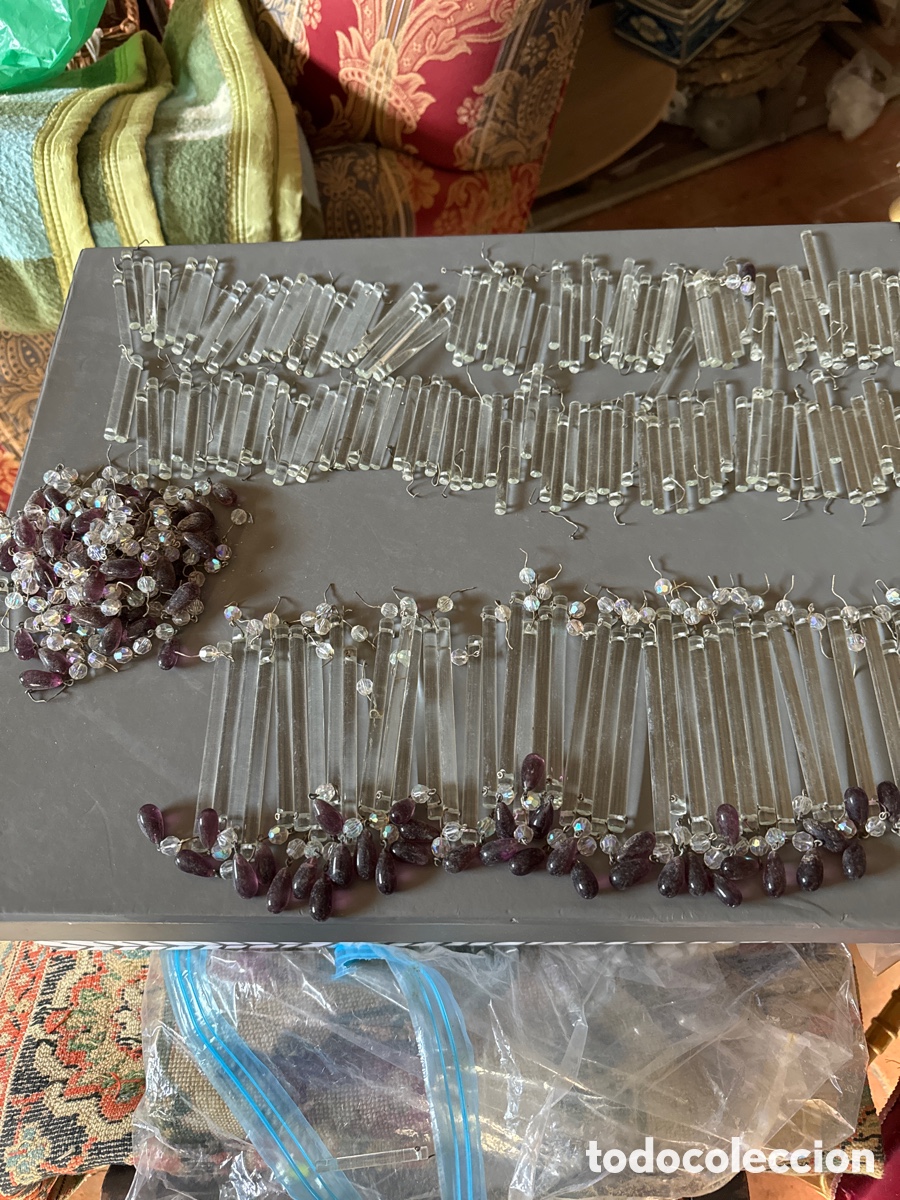 Vintage: Piezas de cristal para l&aacute;mpara - Foto 1