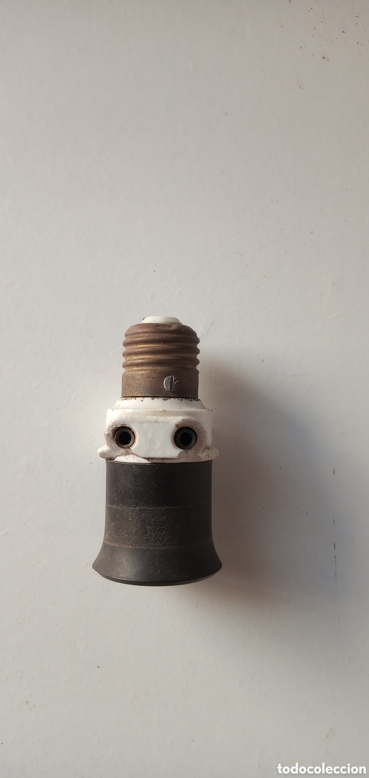 Vintage: Casquillo bombilla cer&aacute;mica - Foto 2