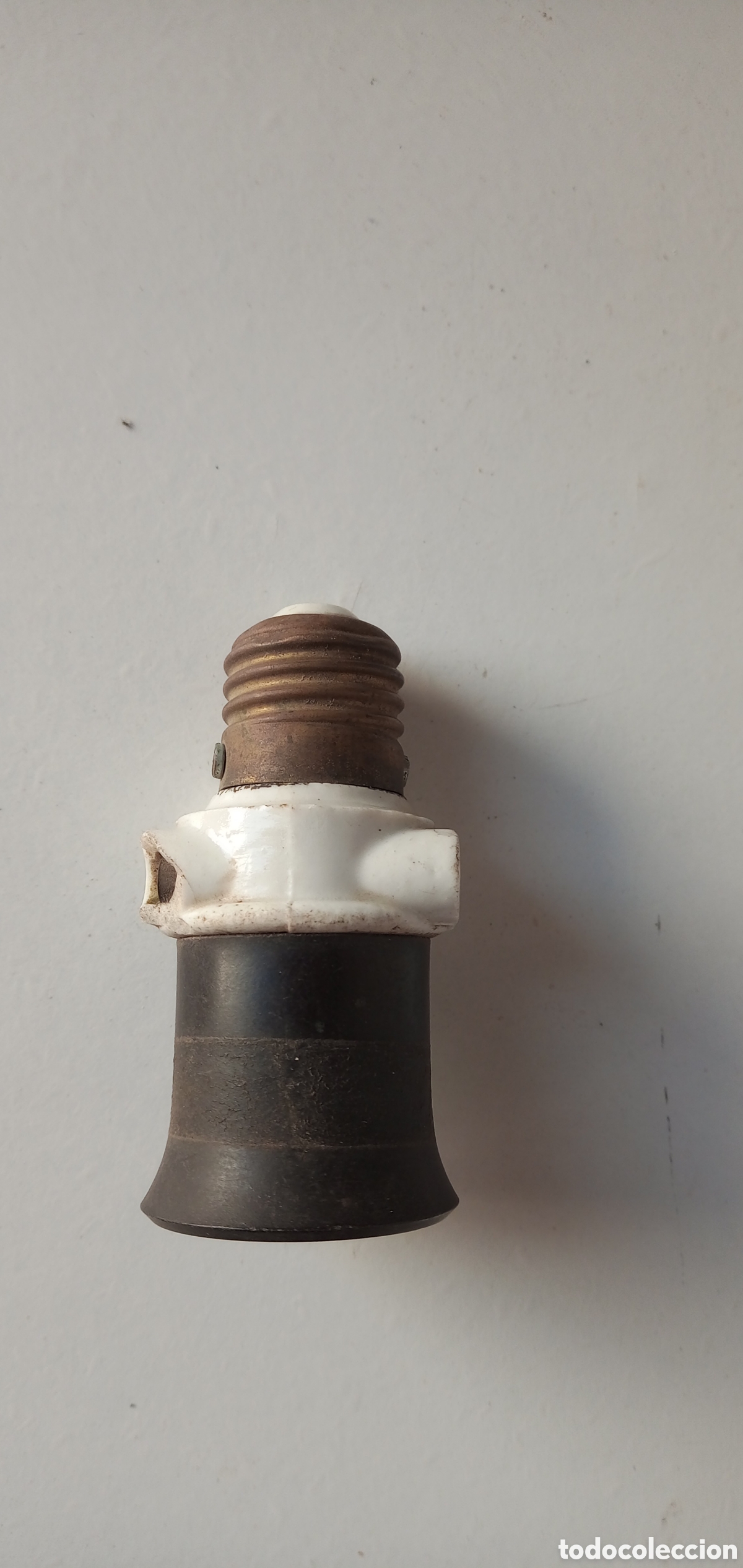Vintage: Casquillo bombilla cer&aacute;mica - Foto 3