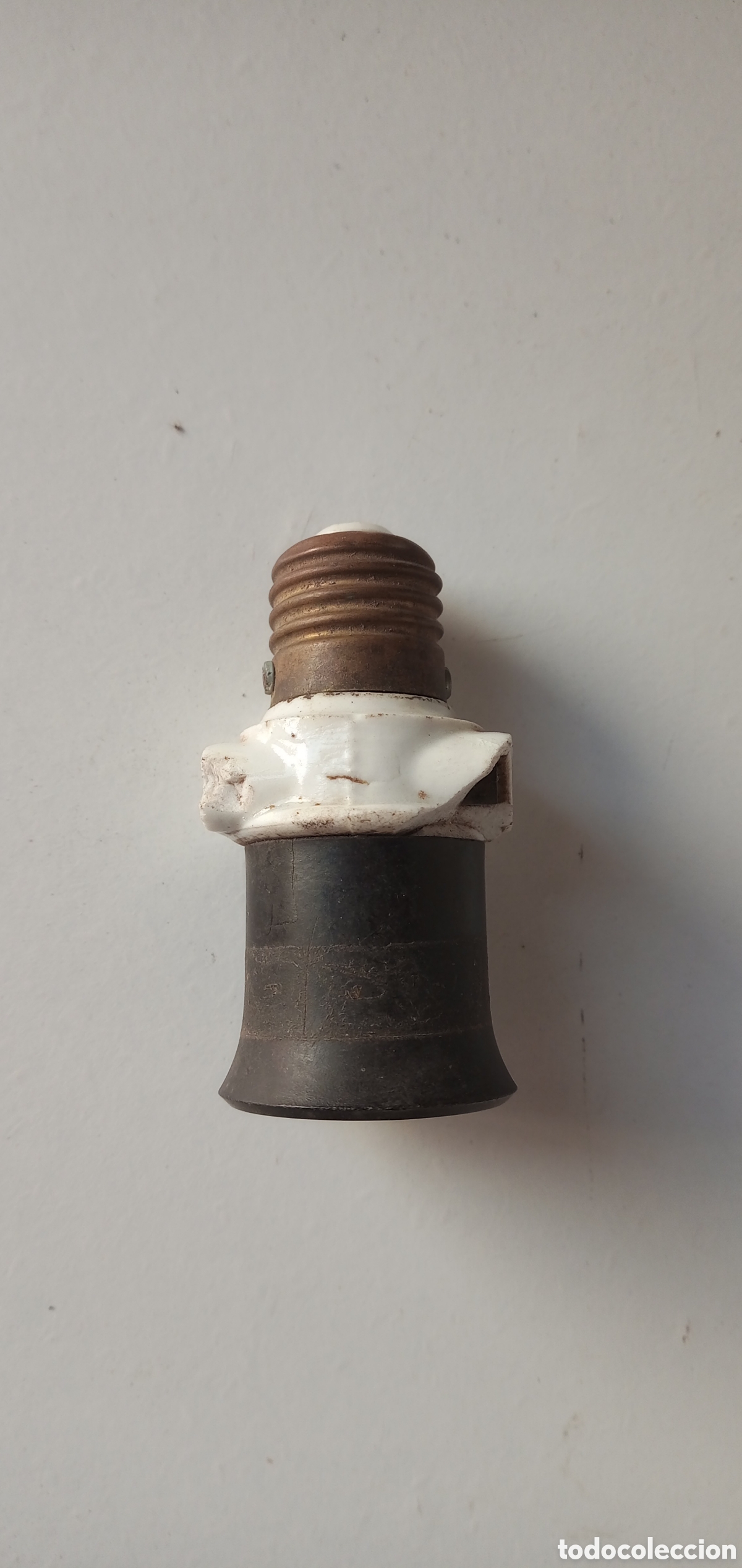 Vintage: Casquillo bombilla cer&aacute;mica - Foto 4