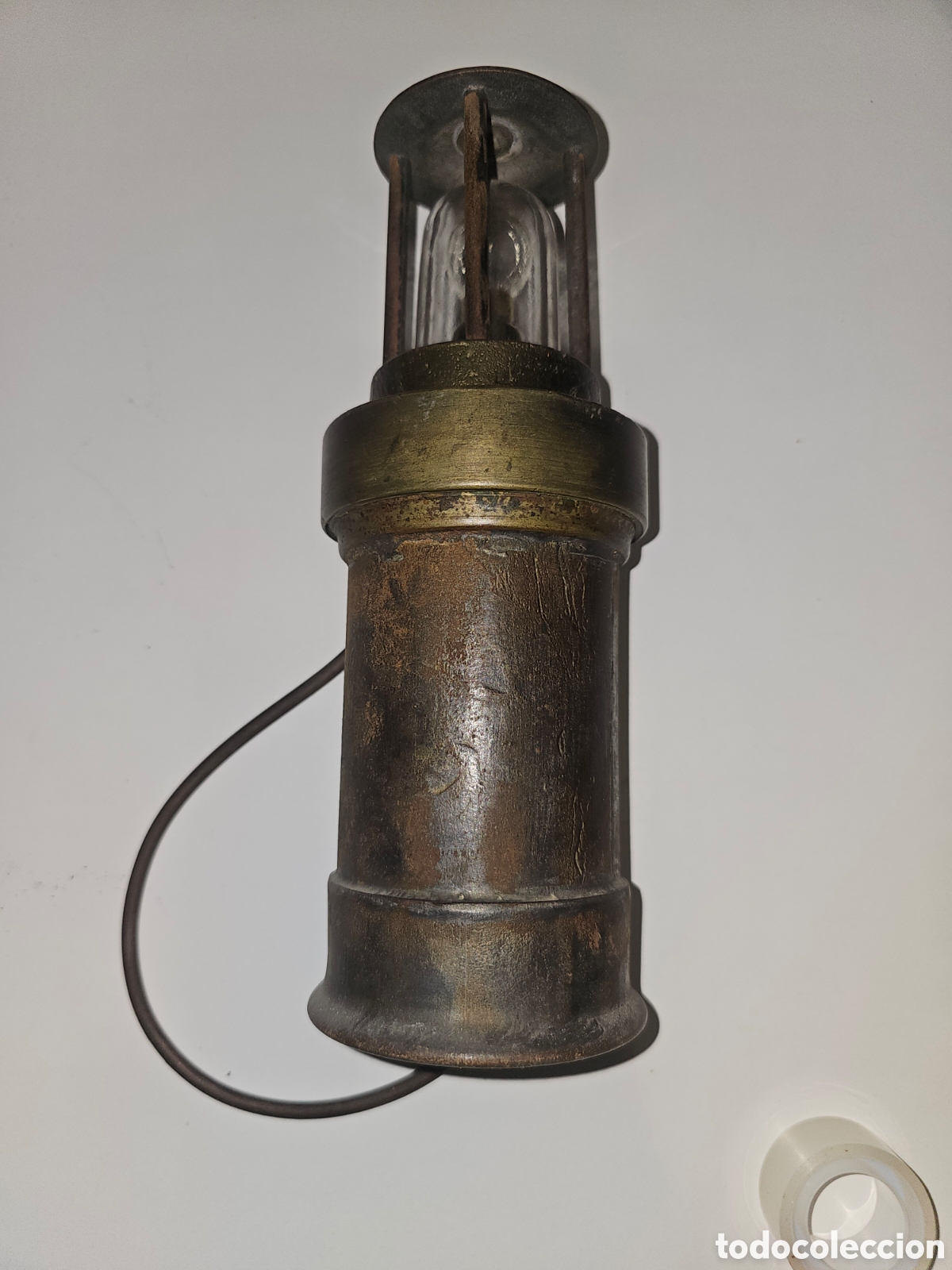 Vintage: L&aacute;mpara de mina de bater&iacute;a - Foto 1