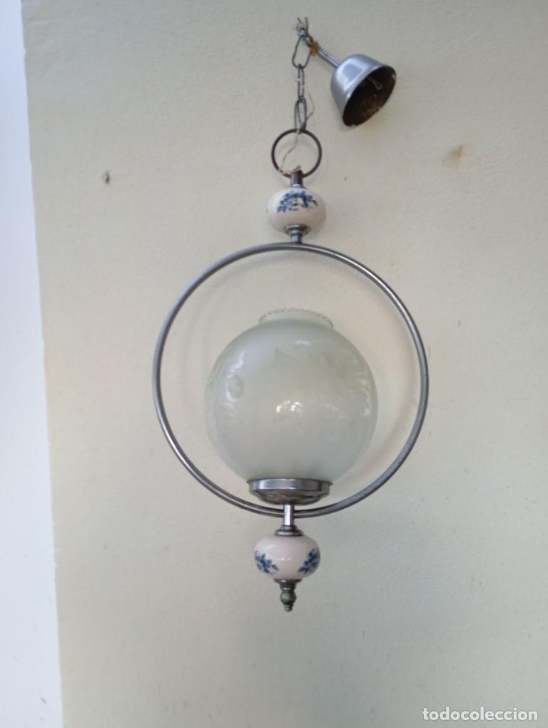 Vintage: lampara con globo vitange - Foto 1