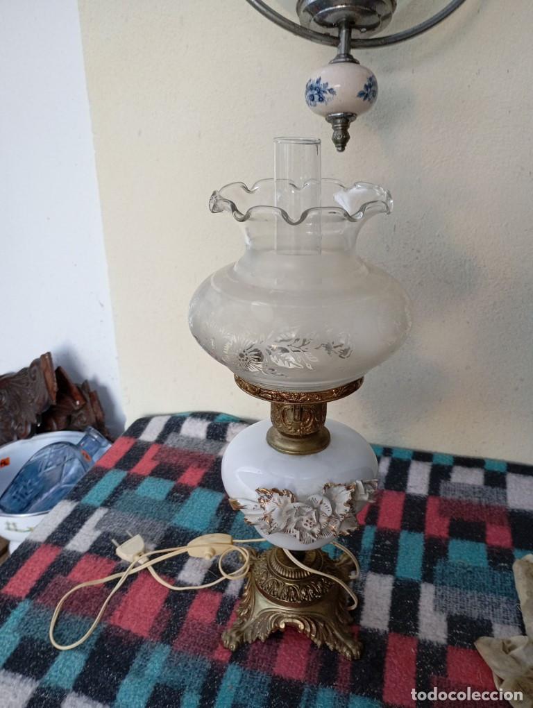 Vintage: lampara de mesilla ceramica - Foto 1