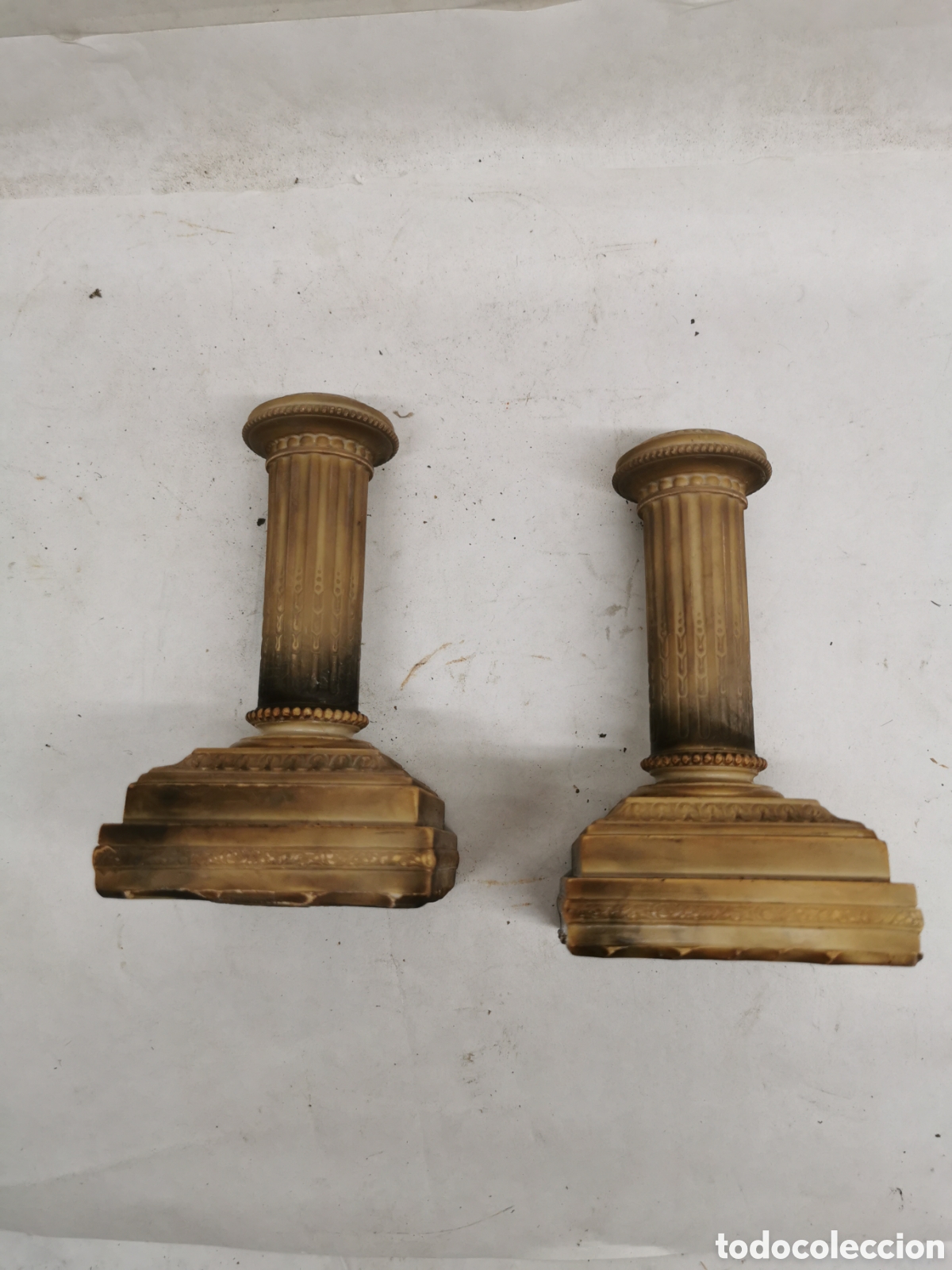 Vintage: 2 soportes l&aacute;mpara de sobremesa - Foto 5