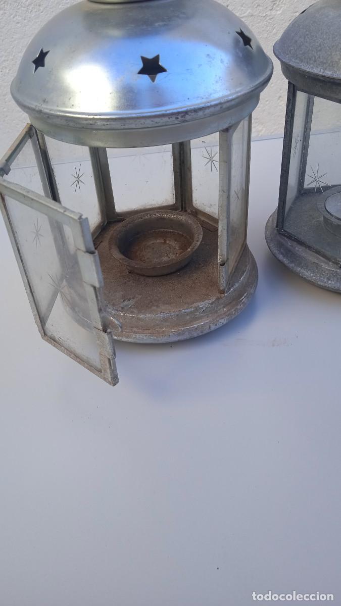 Vintage: DOS CANDILES GALVANIZADOS ASA - Foto 3