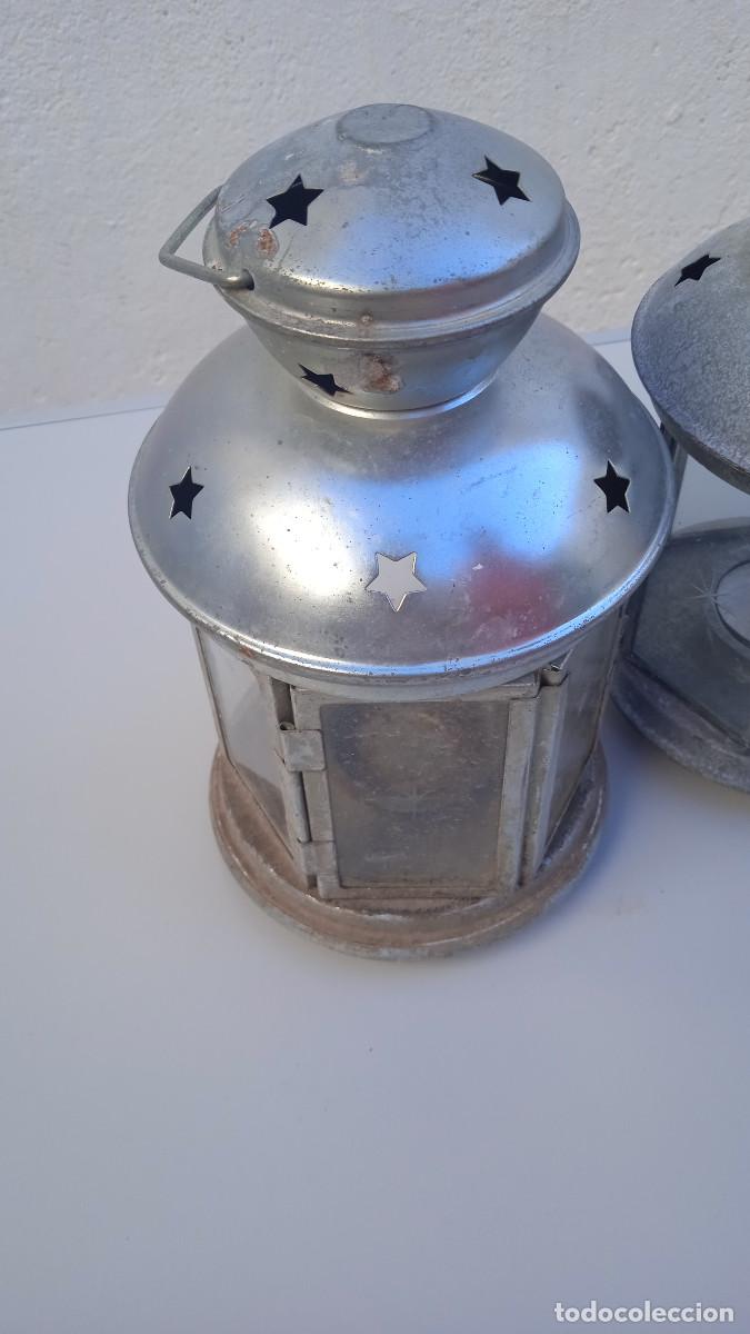 Vintage: DOS CANDILES GALVANIZADOS ASA - Foto 5