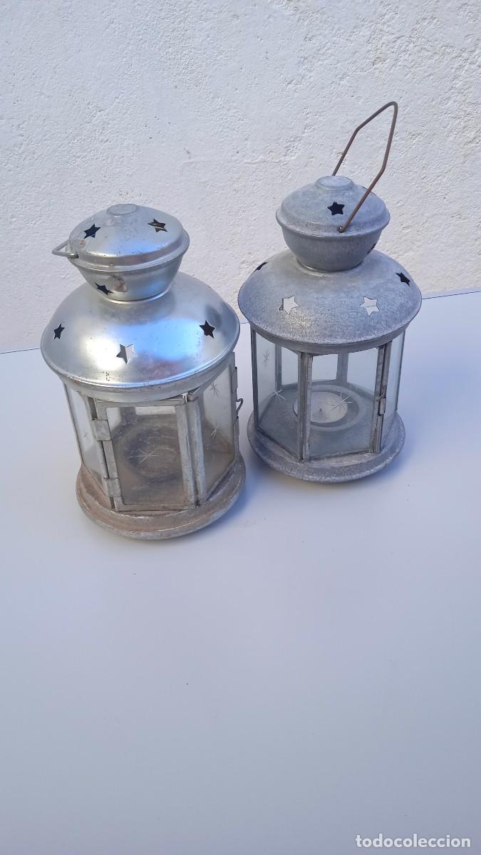 Vintage: DOS CANDILES GALVANIZADOS ASA - Foto 6
