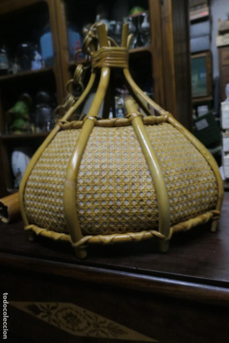 Vintage: lampara vintage para colgar. Enea y bambu. - Foto 10