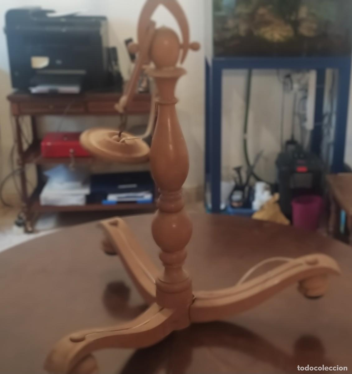 Vintage: Lampara de madera a&ntilde;os 50-60 - Foto 7