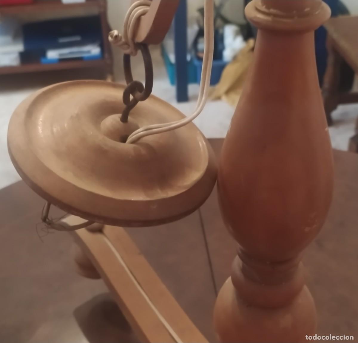 Vintage: Lampara de madera a&ntilde;os 50-60 - Foto 9