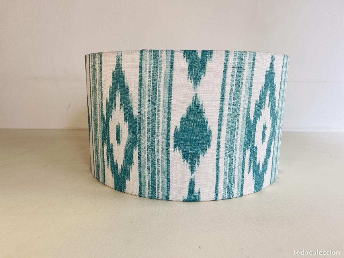Vintage: Pantalla Turquoise Ikat by la Opalina - LA OPALINA - Foto 1