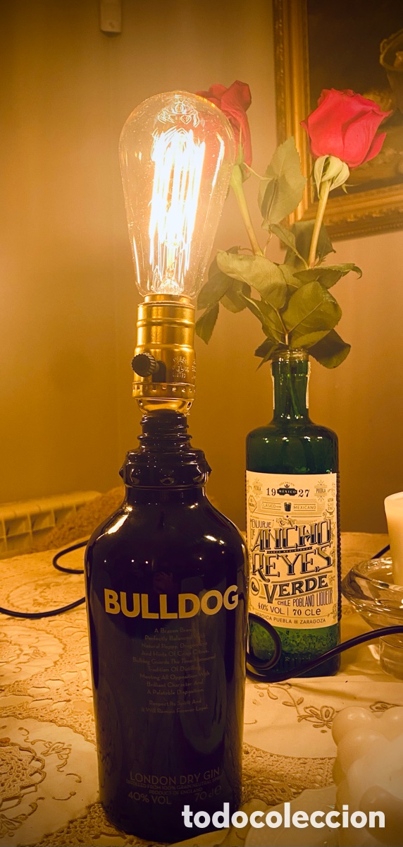 Vintage: L&aacute;mpara artesanal hecha con botella - Foto 2
