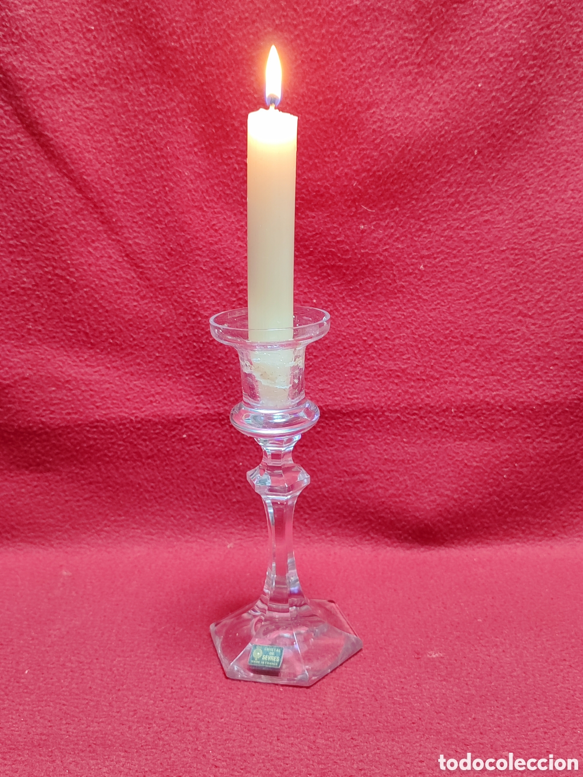 Vintage: Candelabro Sevres. Portavelas - Foto 1