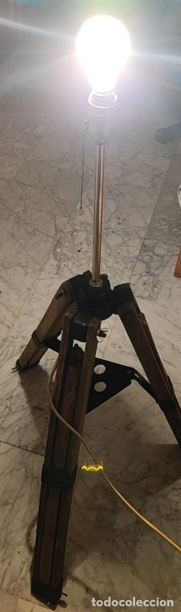 Vintage: Soporte l&aacute;mpara madera vintage - Foto 3