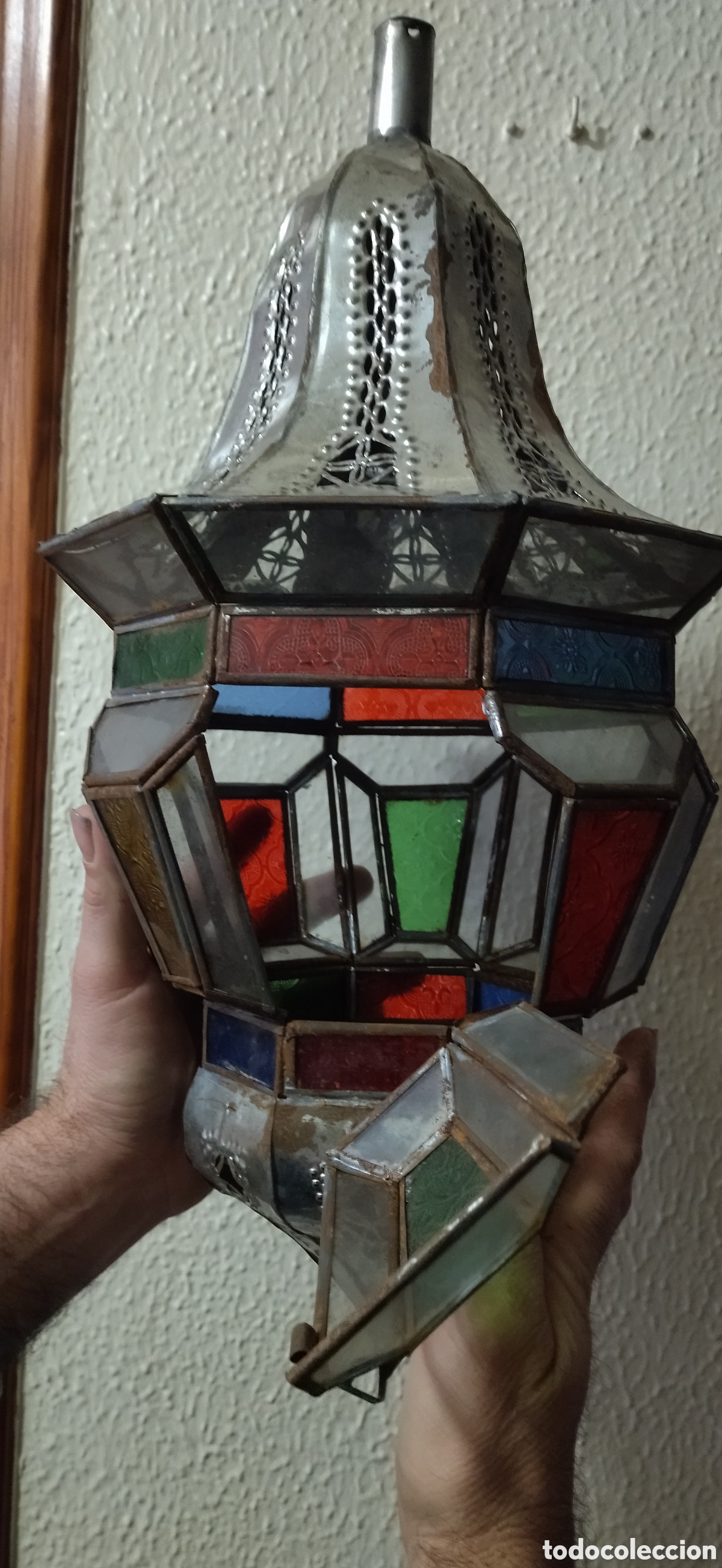 Vintage: Preciosa lampara marroqu&iacute;, &aacute;rabe - Foto 7