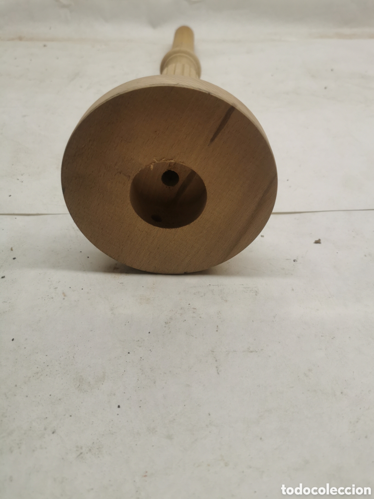 Vintage: Pie l&aacute;mpara de madera - Foto 4