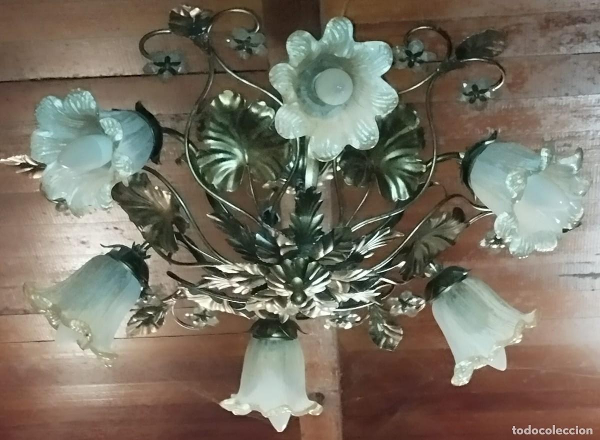 Vintage: Lampara estilo floral de colecci&oacute;n - Foto 1