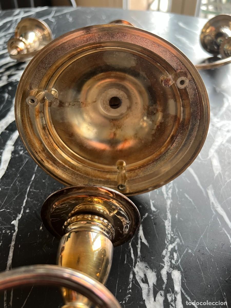 Vintage: Candelabros de 3 brazos de alpaca - Foto 2