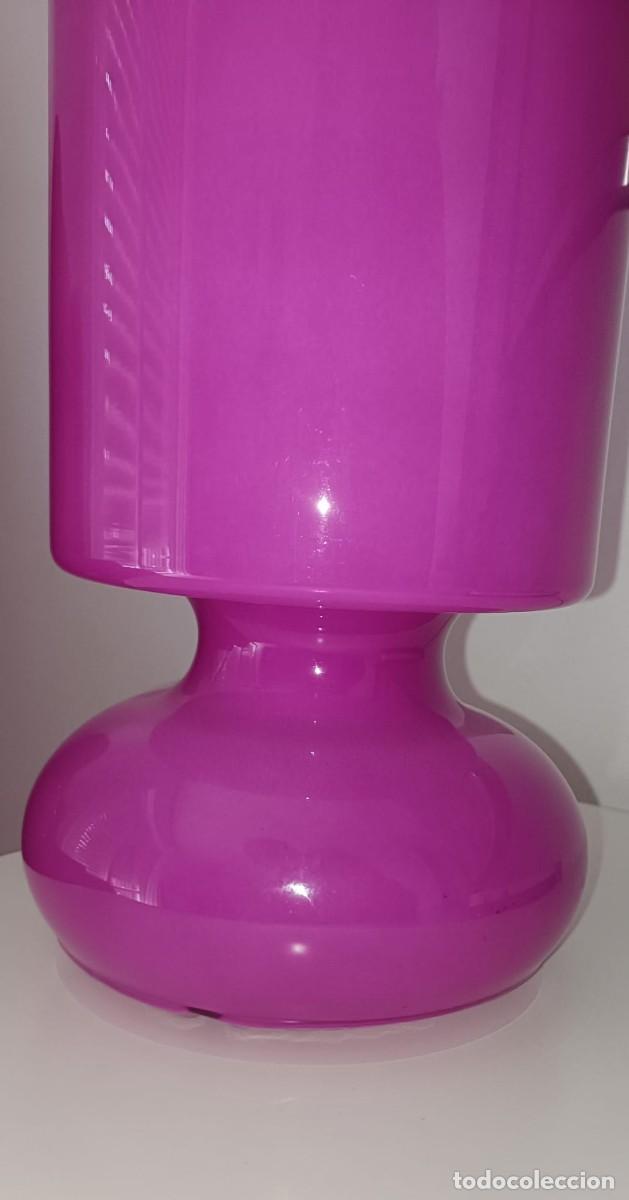 Vintage: L&aacute;mpara de mesa cristal opalino - Foto 4