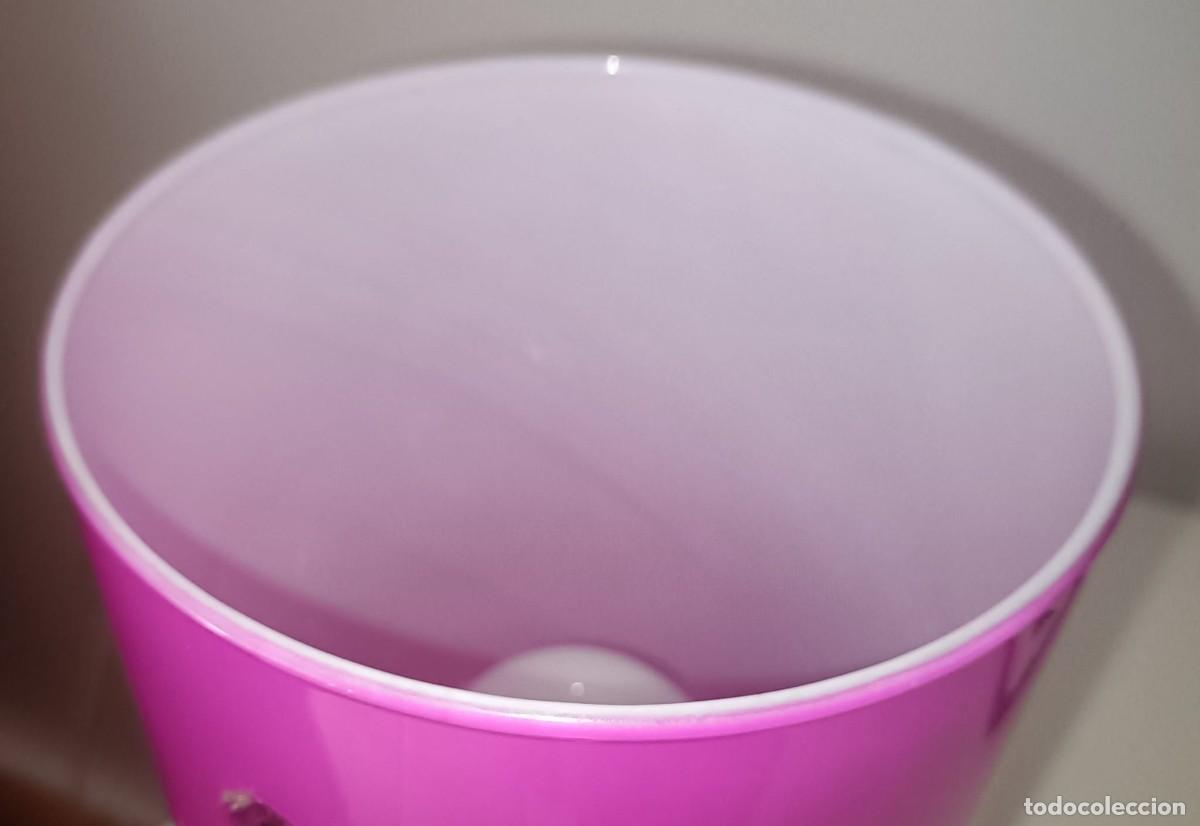 Vintage: L&aacute;mpara de mesa cristal opalino - Foto 5