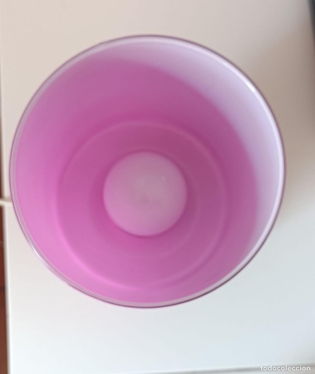 Vintage: L&aacute;mpara de mesa cristal opalino - Foto 13