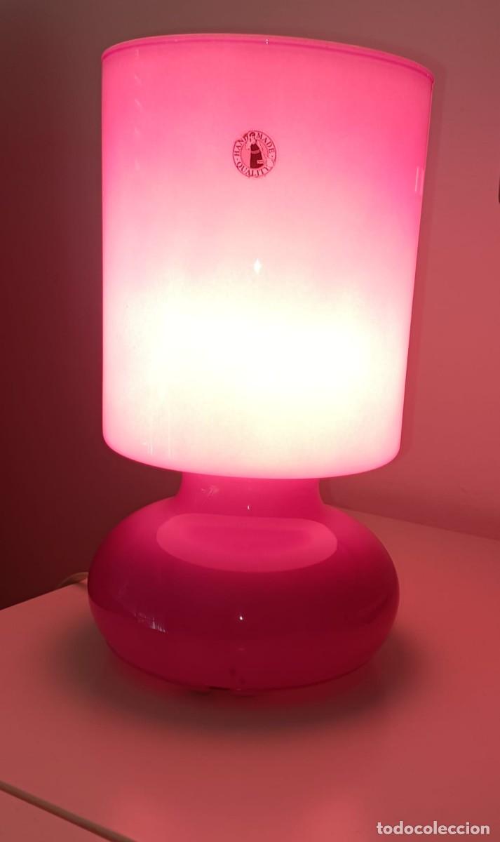 Vintage: L&aacute;mpara de mesa cristal opalino - Foto 14