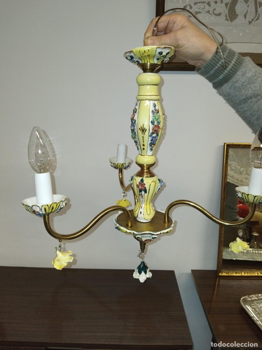 Vintage: LAMPARA DE TECHO CERAMICA MANISES - Foto 2