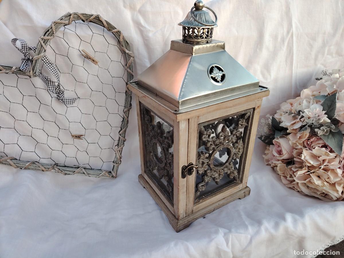 Vintage: Farol de madera y metal - Foto 2