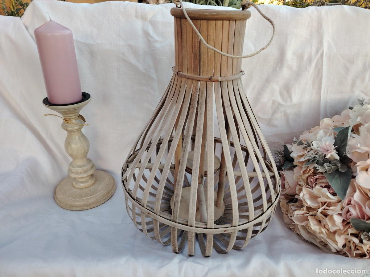 Vintage: Porta-vela de madera - Foto 1