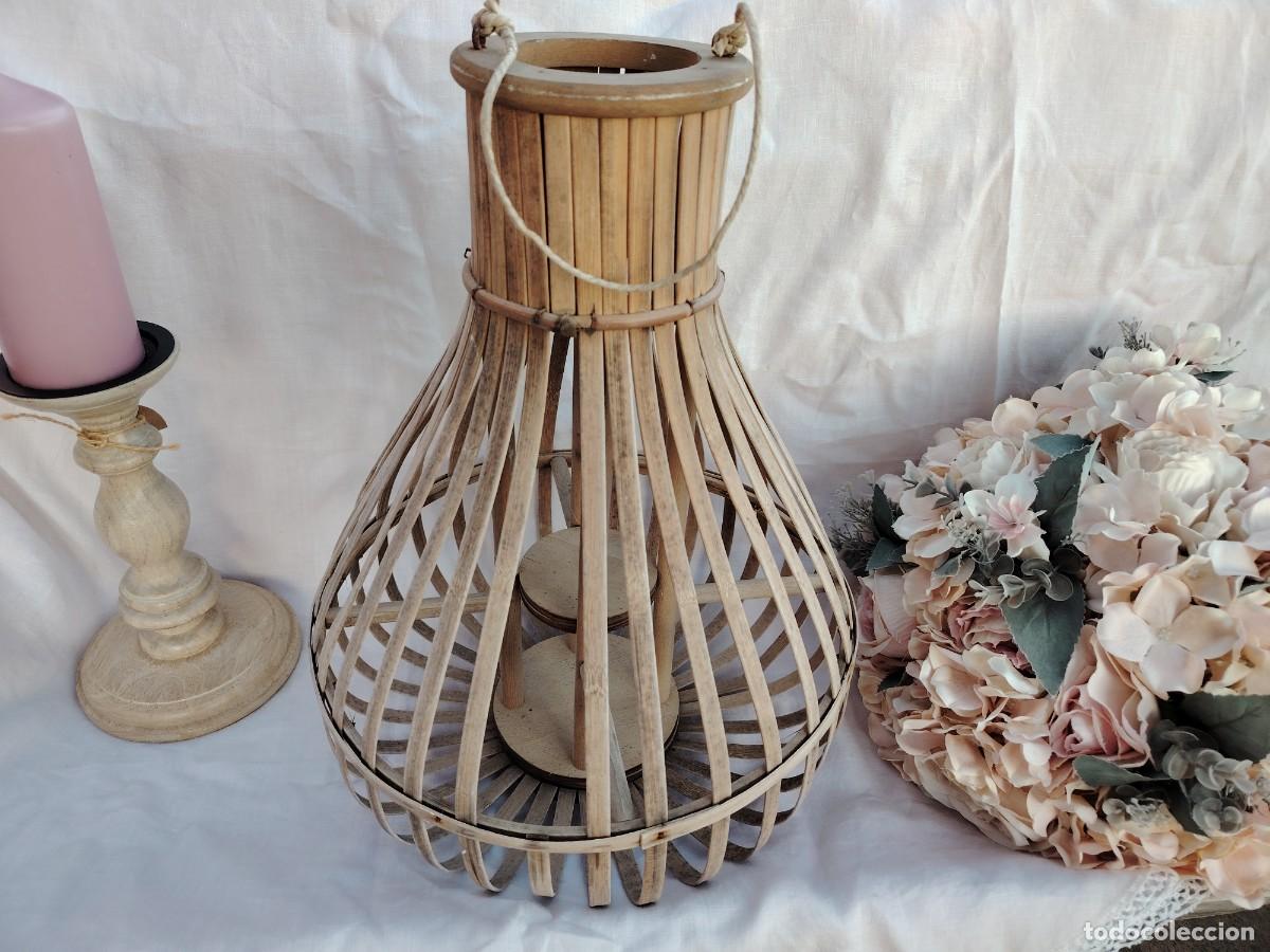 Vintage: Porta-vela de madera - Foto 2