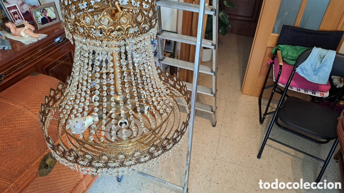 Vintage: L&aacute;mparas de sal&oacute;n Swaroski - Foto 4