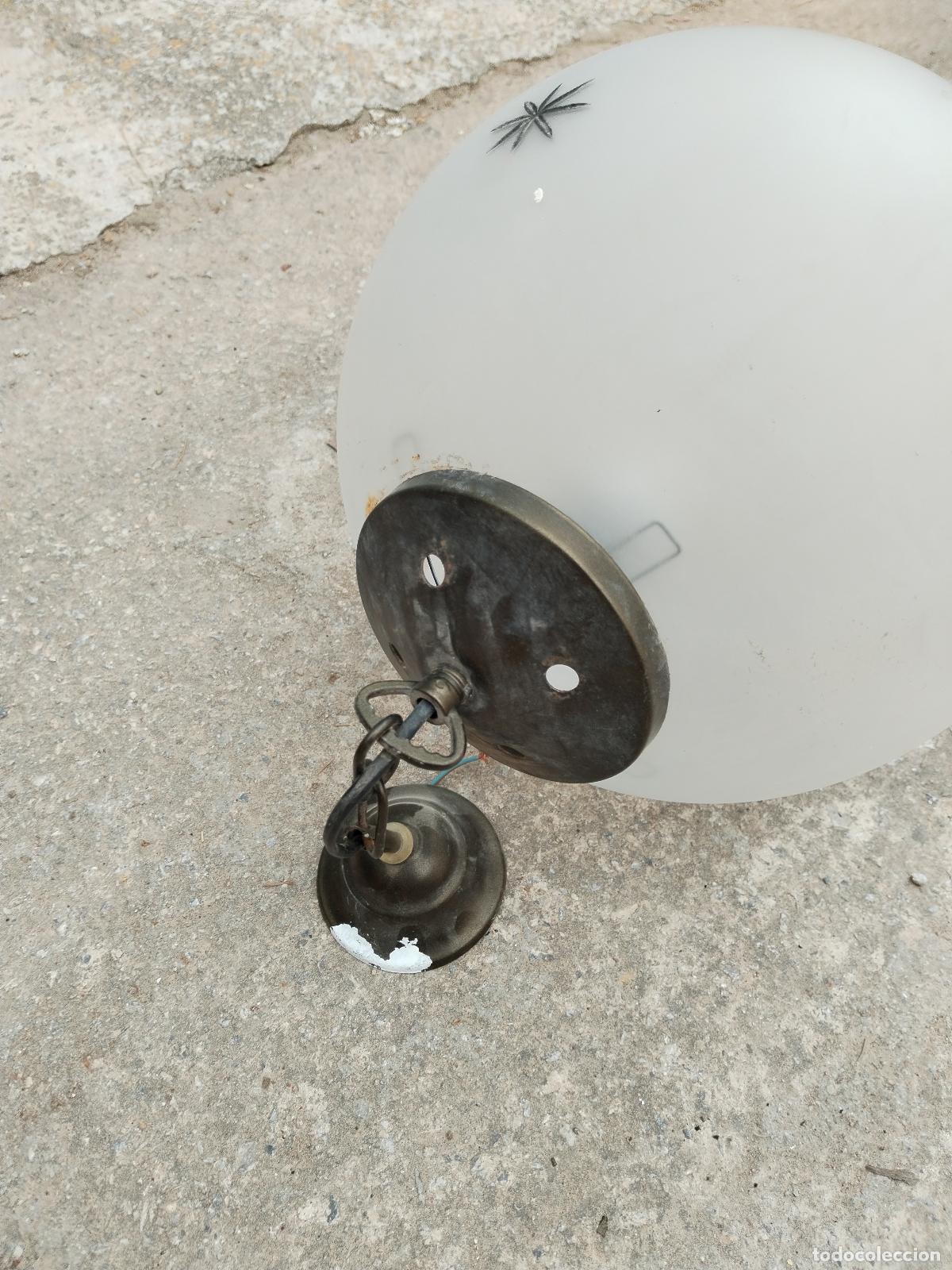 Vintage: lampara de techo globo cristal - Foto 5