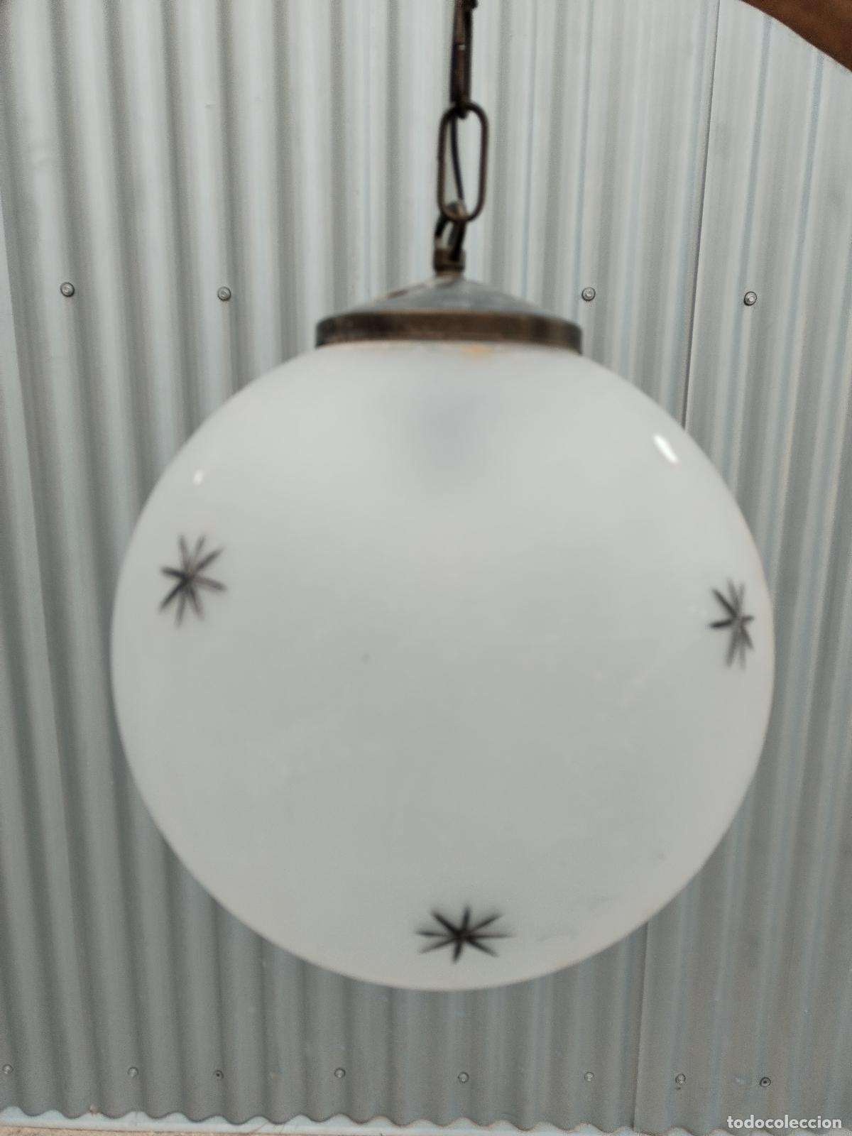 Vintage: lampara de techo globo cristal - Foto 7