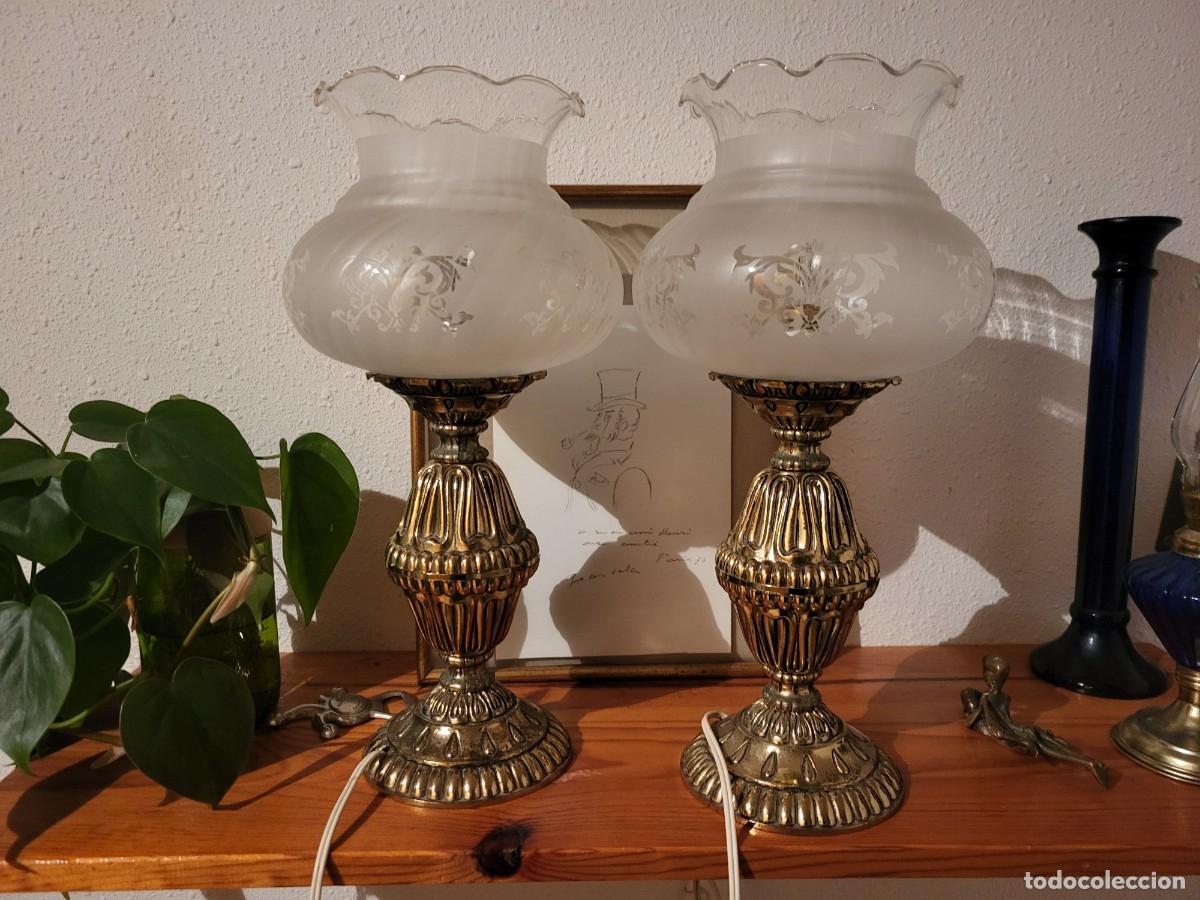 Vintage: PAREJA DE L&Aacute;MPARAS ESTILO RETRO - Foto 1