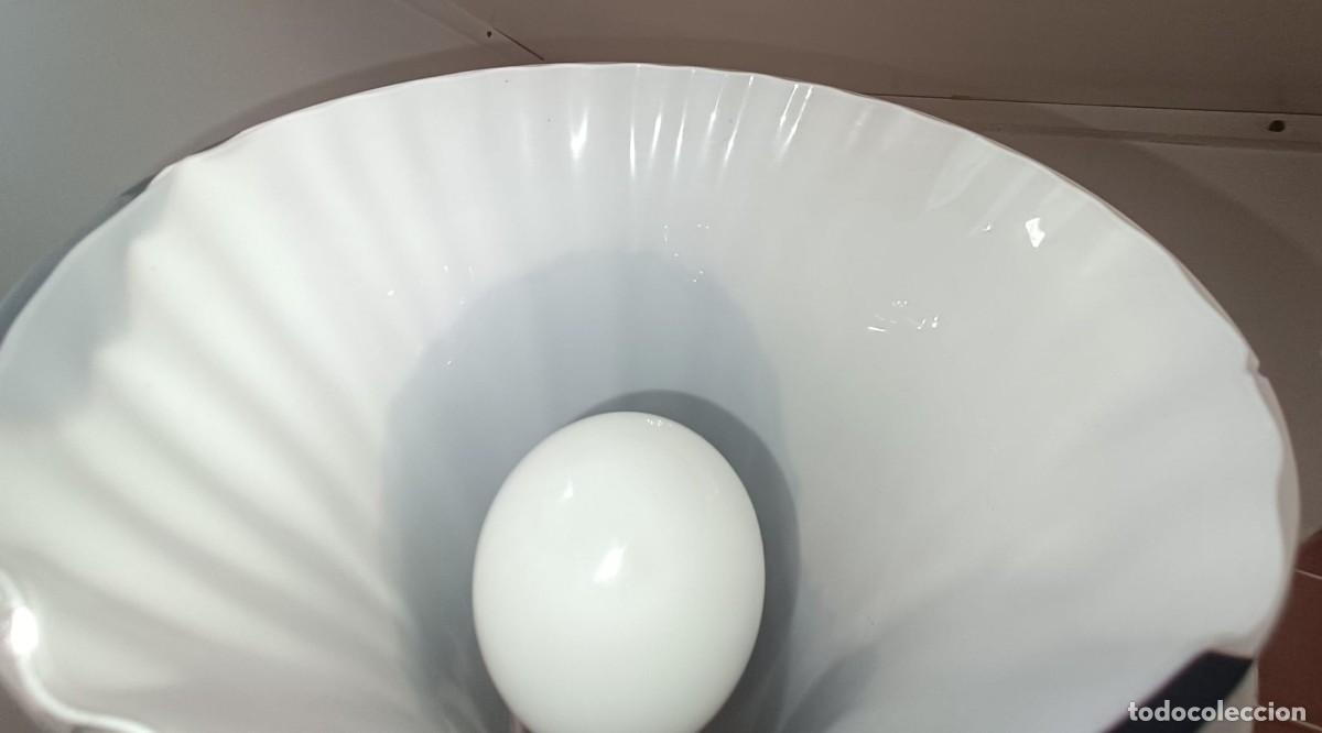 Vintage: L&aacute;mpara Schuller de techo con pantalla opalina blanco y marr&oacute;n - Foto 10