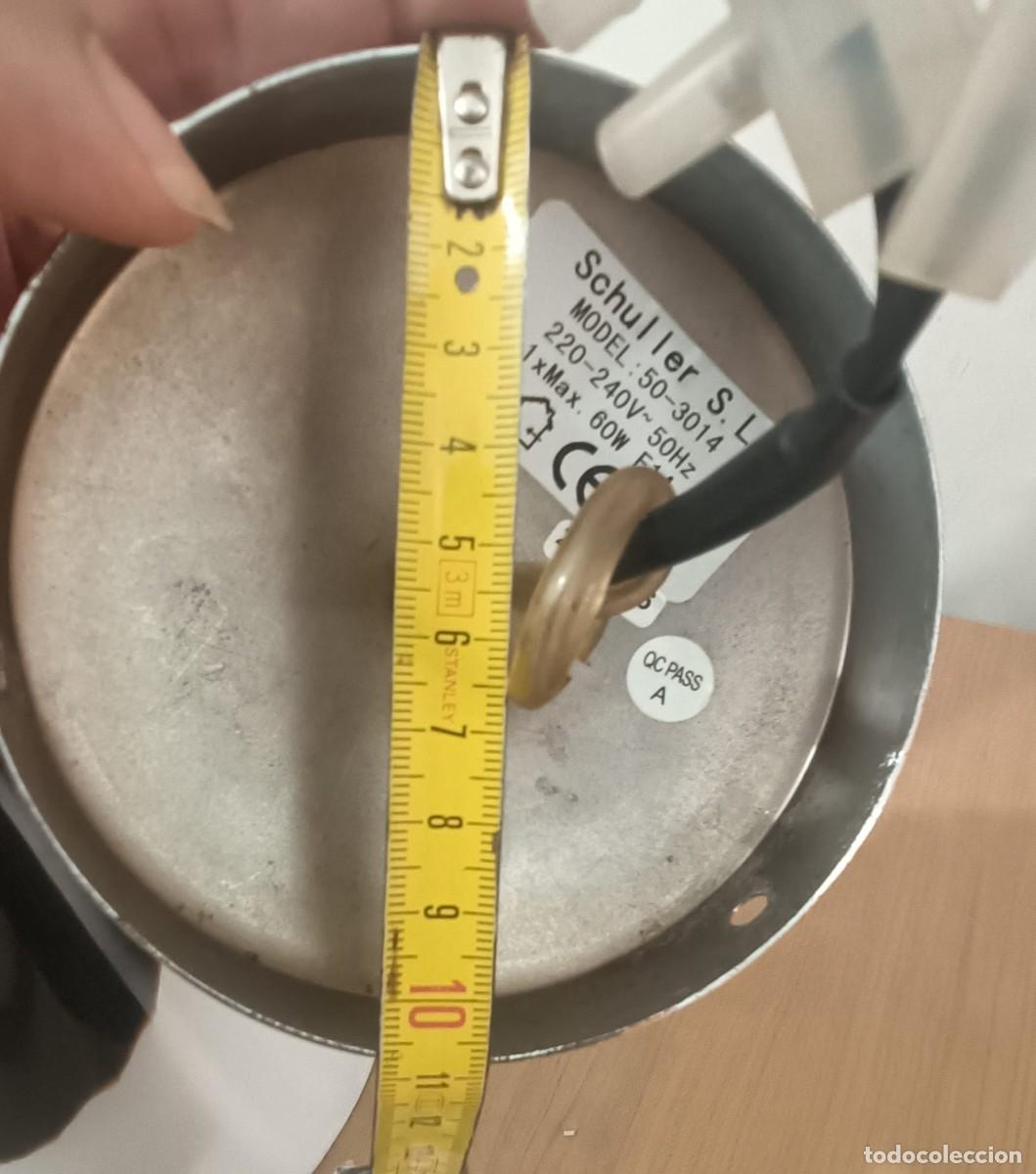 Vintage: L&aacute;mpara Schuller de techo con pantalla opalina blanco y marr&oacute;n - Foto 12