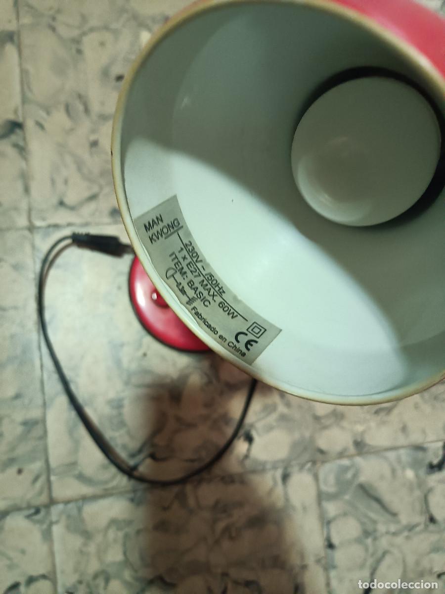 Vintage: L&aacute;mpara de mesa roja man kwong - Foto 4