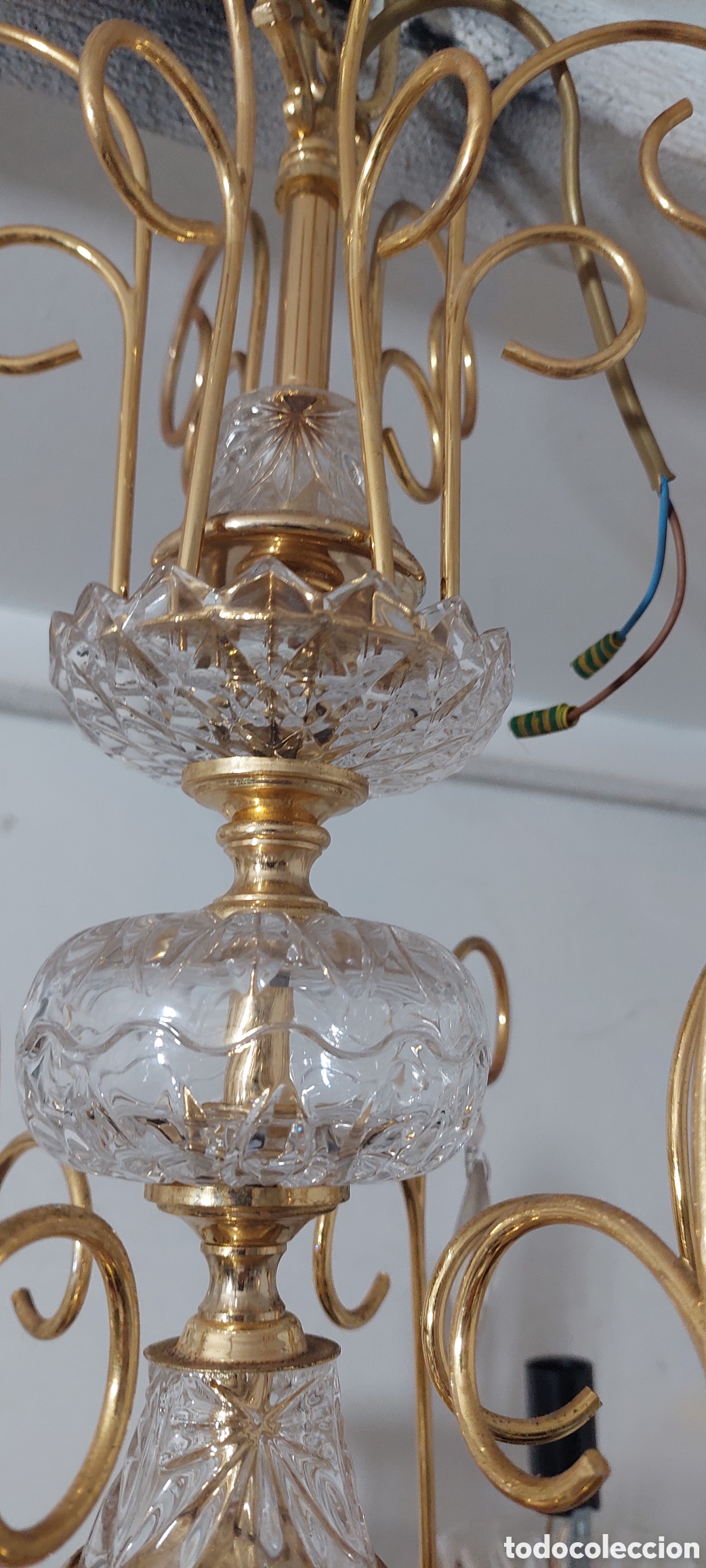 Vintage: Lampara de cristal cablead - Foto 6