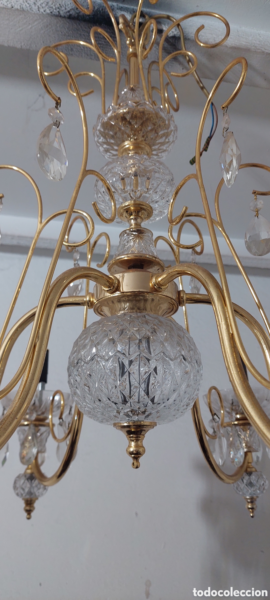 Vintage: Lampara de cristal cablead - Foto 7