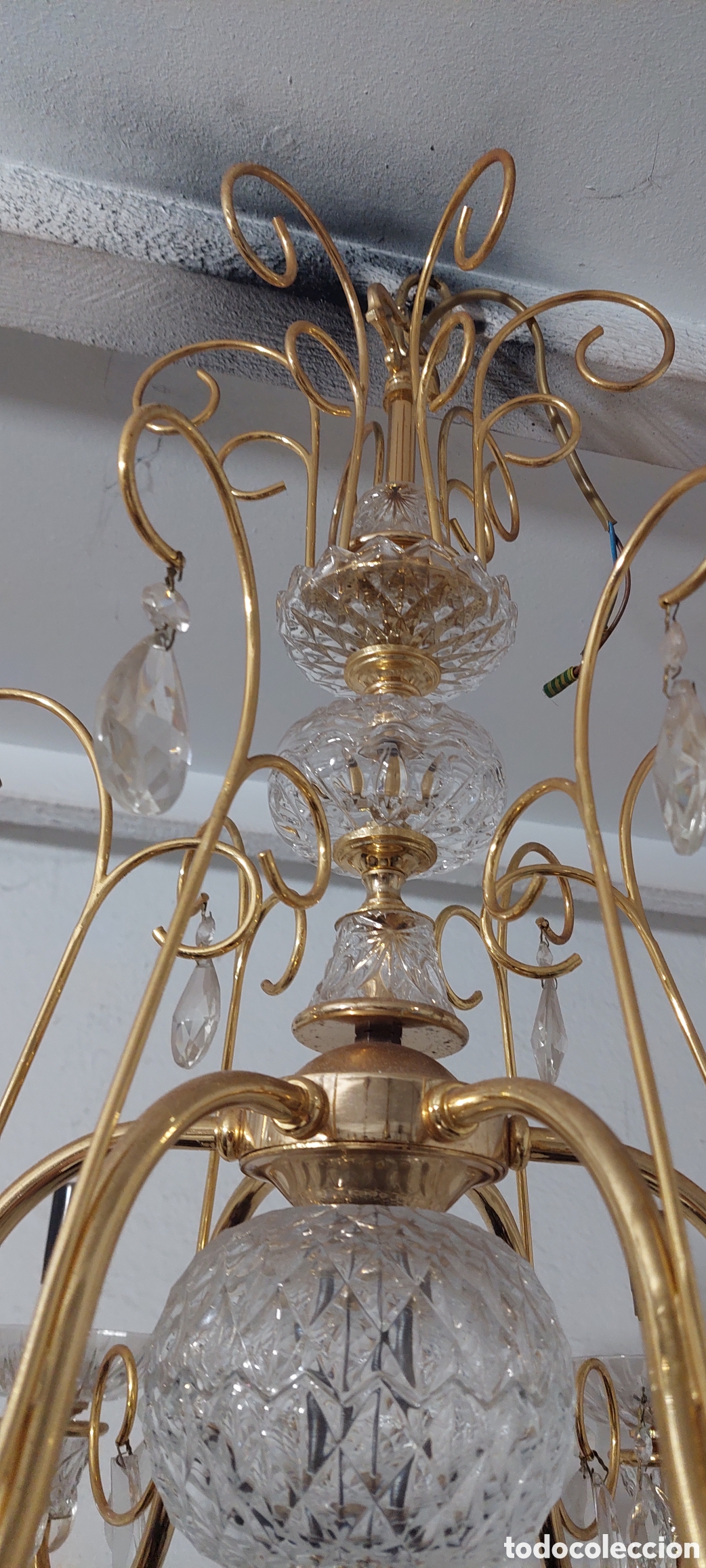 Vintage: Lampara de cristal cablead - Foto 8