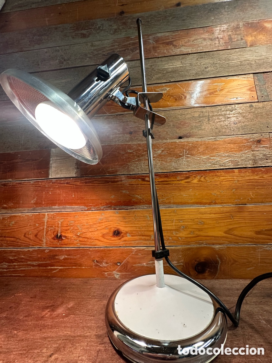 Vintage: Flexo mesa l&aacute;mpara vintage cromado HV - Foto 8