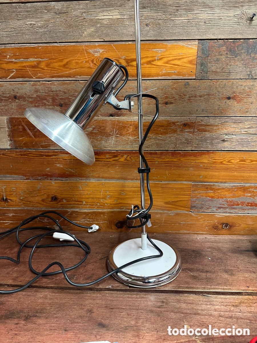 Vintage: Flexo mesa l&aacute;mpara vintage cromado HV - Foto 1