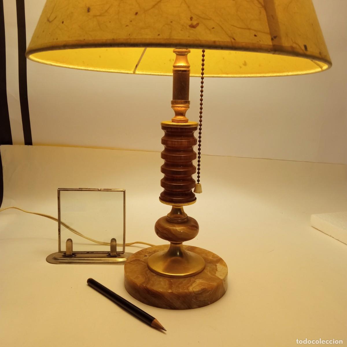 Vintage: Lampara sobremesa pie de marmol - Foto 1