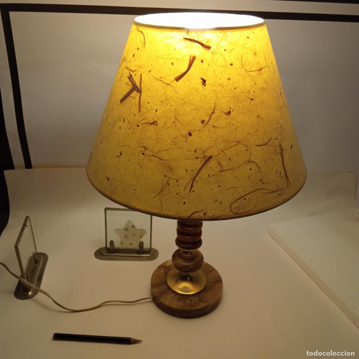 Vintage: Lampara sobremesa pie de marmol - Foto 3