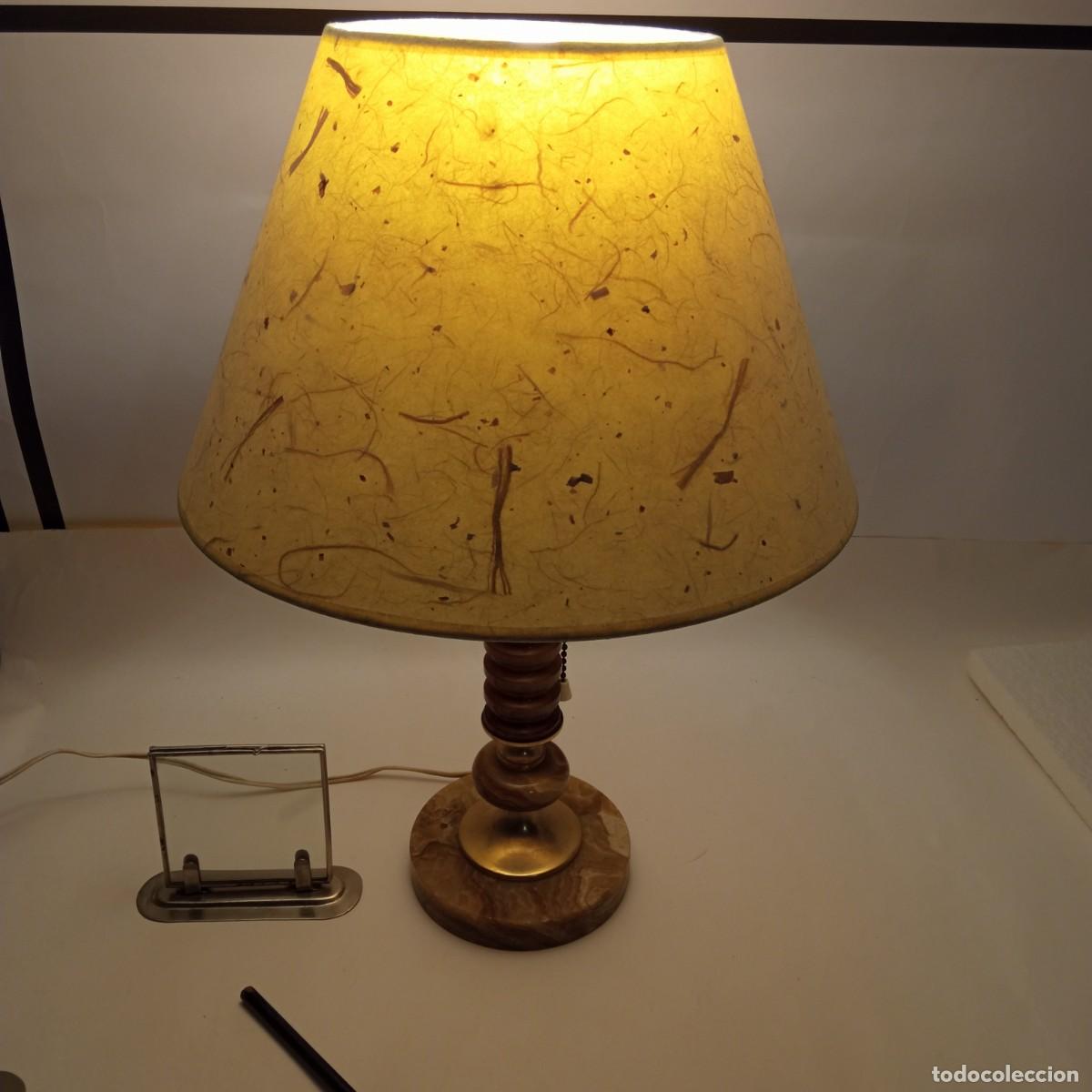 Vintage: Lampara sobremesa pie de marmol - Foto 4