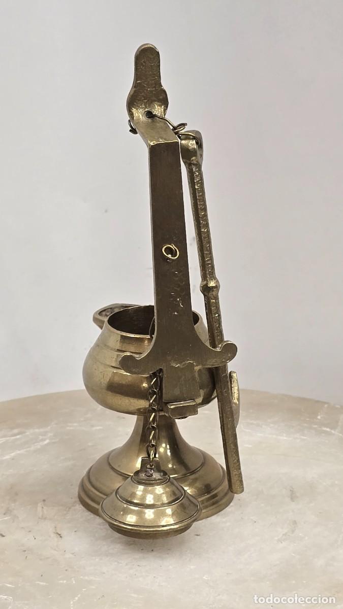 Vintage: L&aacute;mpara de aceite de bronce - Foto 2