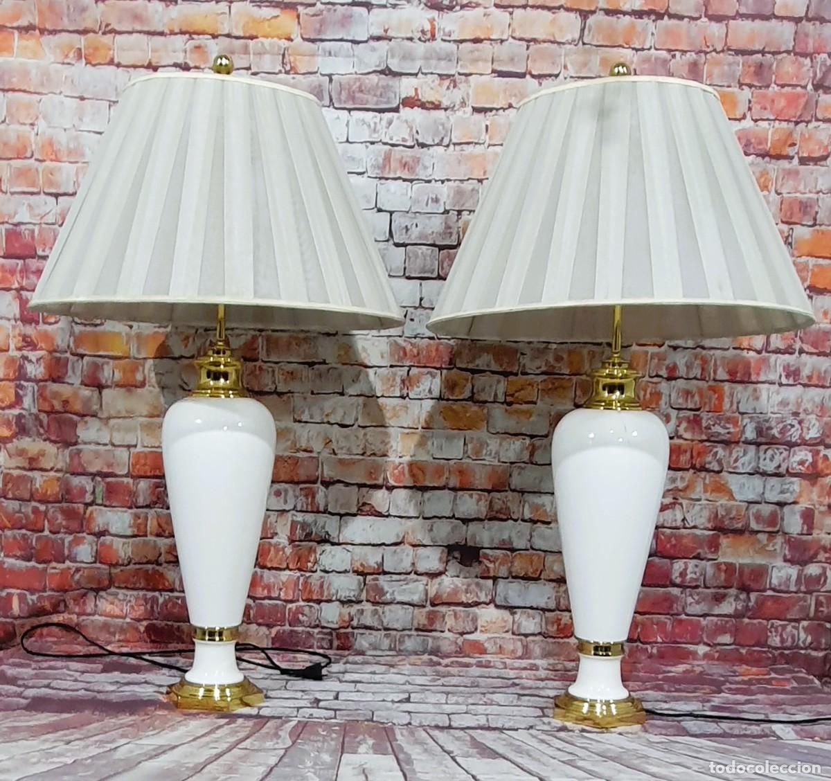 Vintage: l&aacute;mpara vintage de porcelana - Foto 1