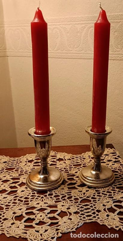Vintage: Candelabros vintage de alpaca - Foto 2