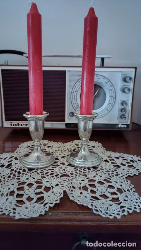 Vintage: Candelabros vintage de alpaca - Foto 3